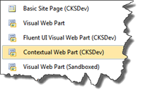 Contextual Web Part SPI