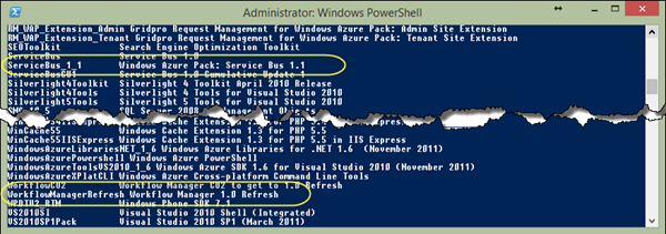 webpicmd.exe listing of available components