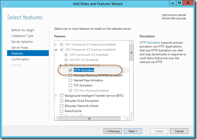 Forgot the .NET WCF HTTP Activation?