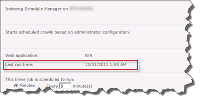 Index Schedule Manager Timer Job