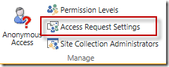 Access request settings