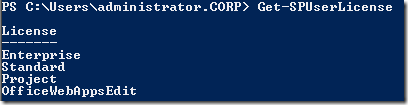 Get-SPUserLicense