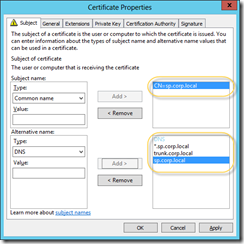 Certificate request