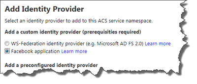 Add Identity Provider