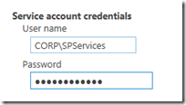 Service account configuration