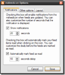 Settings dialog