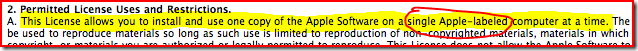 Apple Safari EULA