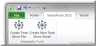 Term Store Ribbon tab in Excel 2010