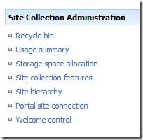 Site Collection Administration
