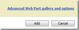 Advanced Web Part gallery options