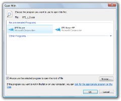 Choose default program for XPS files