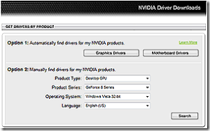 Driver downloads start