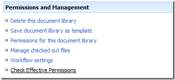 Check Effective Permissions on a list or document library