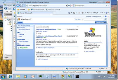 WSS on Windows 7