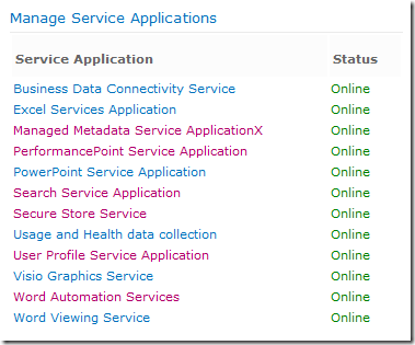 CA Service Application Shortcut Web Part