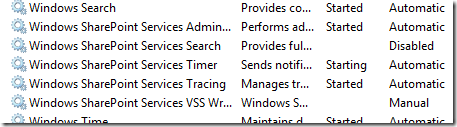 WSS Services on Vista