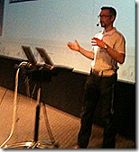 Wictor presenting SharePoint 2010 in Stockholm