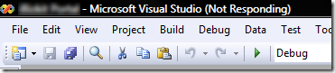 VS2008 Not Responding